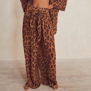 NWT Free People Wake Up Pant - Leopard